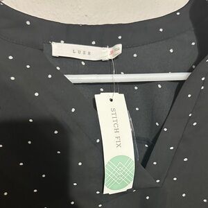 Lush Warren Split Neck Blouse